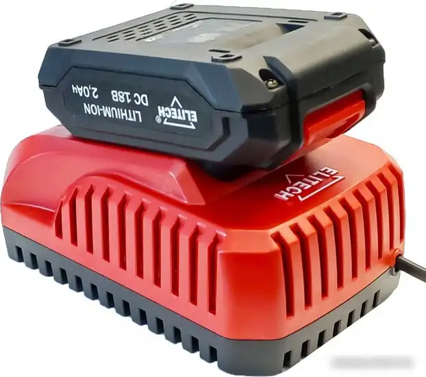 Аккумулятор с зарядным устройством ELITECH 1820.131800 (18В + 18В/2 Ah) – фото товара