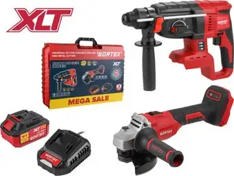 Wortex 1329852 (перфоратор, болгарка, 1 АКБ, кейс) – изображение в каталоге