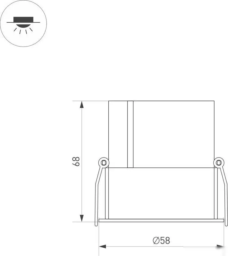 Светильник Arlight MS-Atlas-Built-R58-10W Warm3000 037183 – фото товара