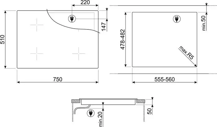 Варочная панель Smeg SI4742D - фото товара