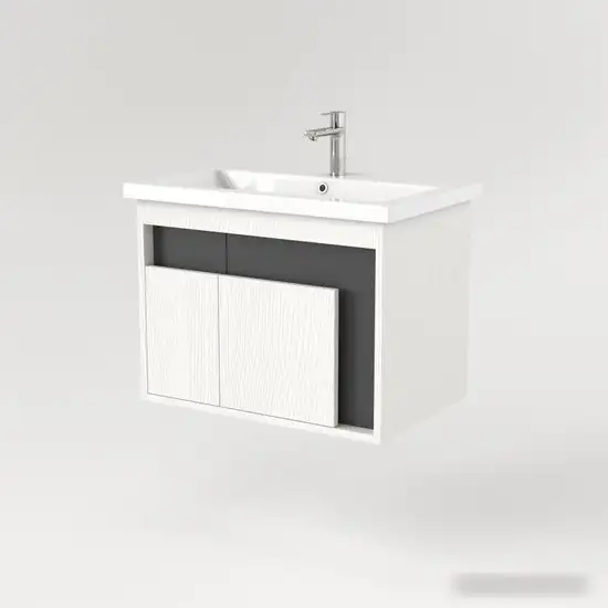 Дабер Тумба под умывальник 016 Cersanit Como 70 Т16.7C.0.20 (белый древесный/серый) – фото товара