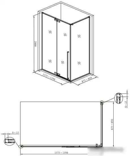 Душевой уголок Allen Brau Fantasy 160x90 3.11005-00 - фото товара