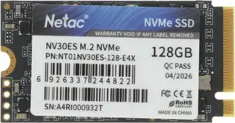 SSD Netac NV30ES 128GB NT01NV30ES-128-E4X – изображение в каталоге