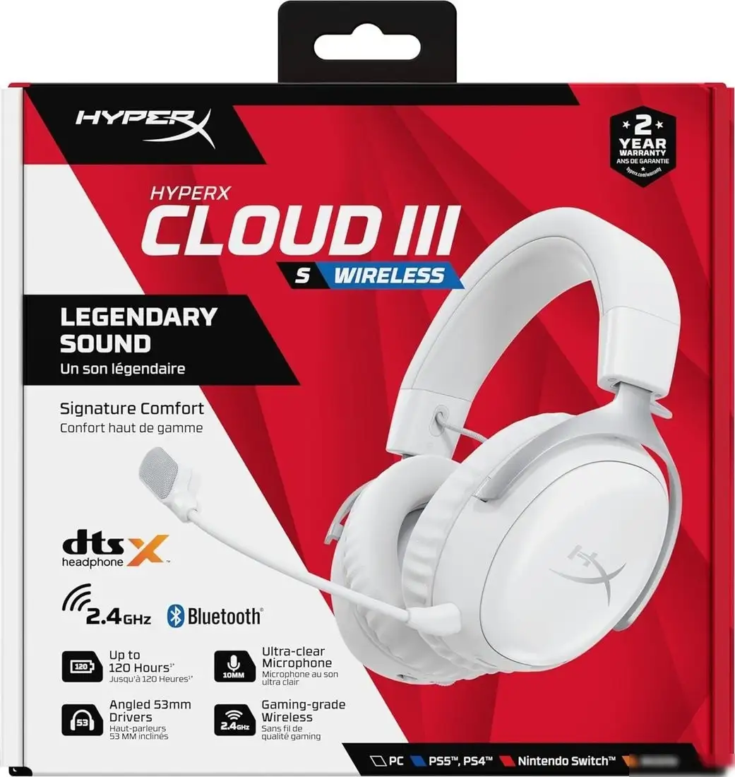 Наушники HyperX Cloud III S Wireless (белый) – фото товара
