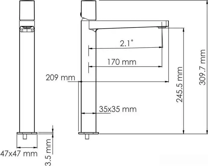 Смеситель Wasserkraft Saale 9503H - фото товара