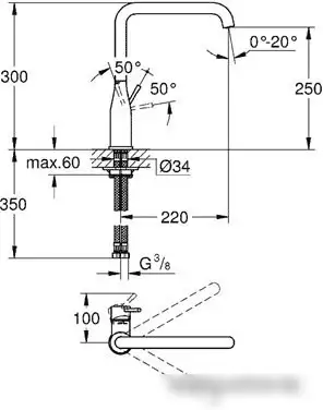 Смеситель Grohe Essence 30269000 (хром) - фото товара