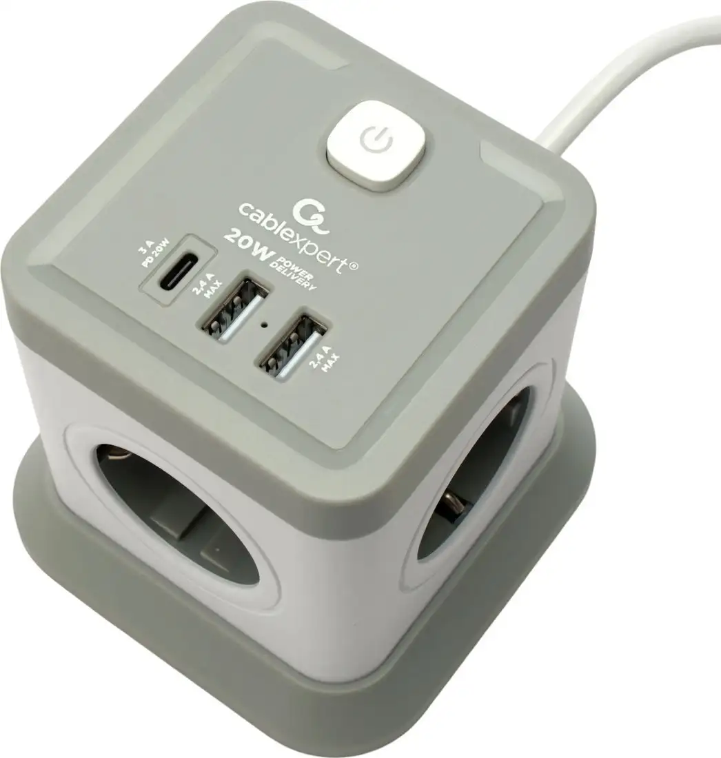 Сетевой фильтр Cablexpert TWR-4-CU2-W-2 – фото товара