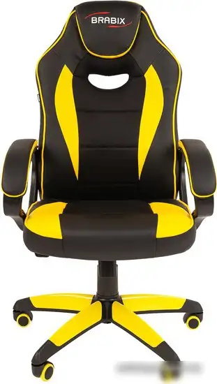 Кресло Brabix GM-162 (черный/желтый) – фото товара