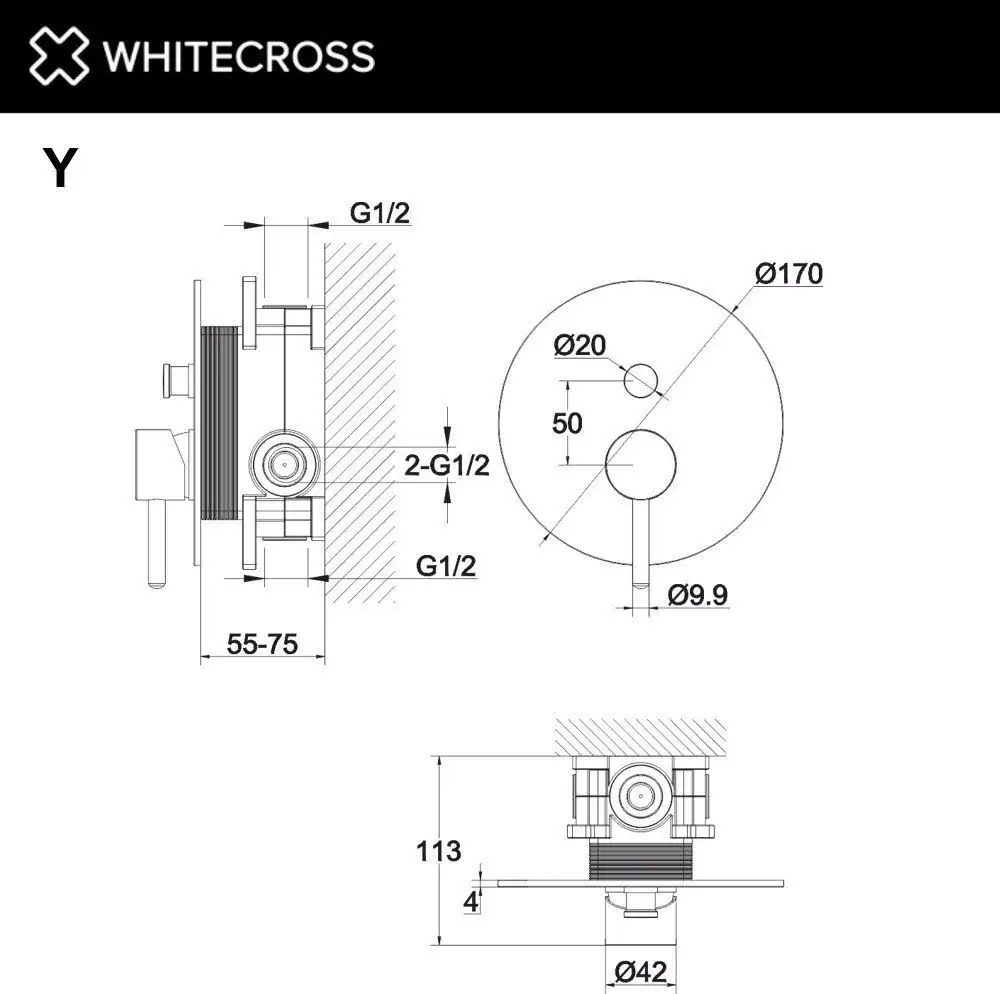 Смеситель Whitecross Y1235CPB (брашированная медь) - фото товара