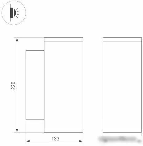 Бра Arlight LGD-FORMA-WALL-TWIN-R90-2x12W Warm3000 029970