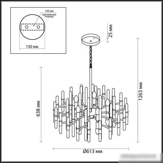 Подвесная люстра Odeon Light Stika 4988/10 – фото товара