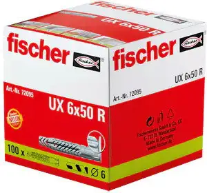 Дюбель универсальный Fischer UX 6 x 50 R 72095 (100 шт) – изображение в каталоге