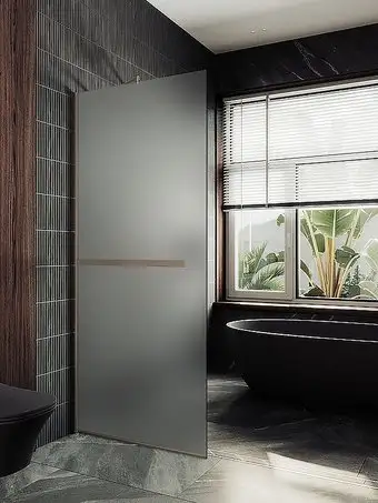 Душевая стенка MaybahGlass 99x195 MGD-1463-2у (сатин стекло/бронза) - изображение в каталоге