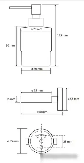 Дозатор для жидкого мыла Bemeta Sablo 160109102 – фото товара
