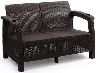 Садовый диван Альтернатива Ротанг-плюс М8837 (мокко) – изображение в каталоге