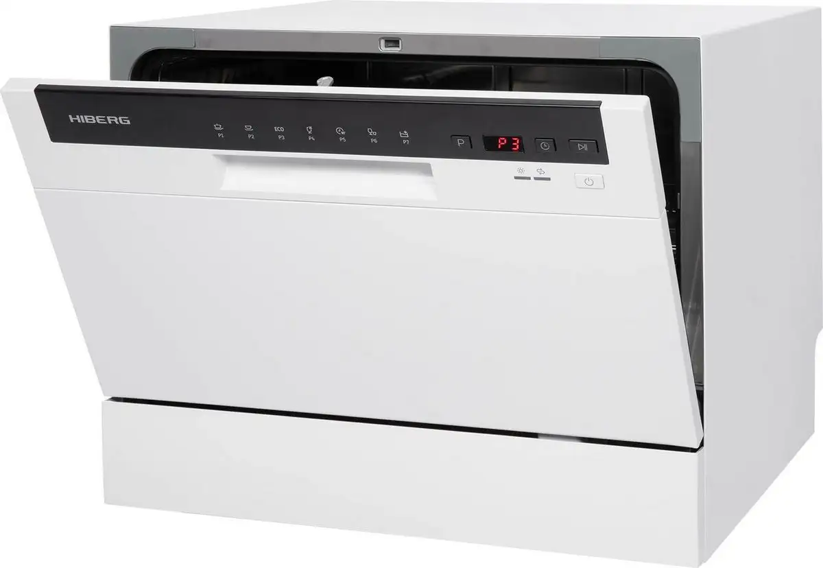 Отдельностоящая посудомоечная машина Hiberg T56 615 W - фото товара