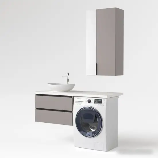 Дабер Тумба под умывальник 003 Т3.8.0.4Ч (серый/черный) – фото товара