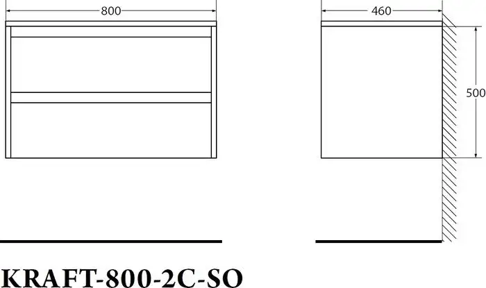 BelBagno Тумба под умывальник Kraft-800-2C-SO-RNN (rovere nebras.) – фото товара