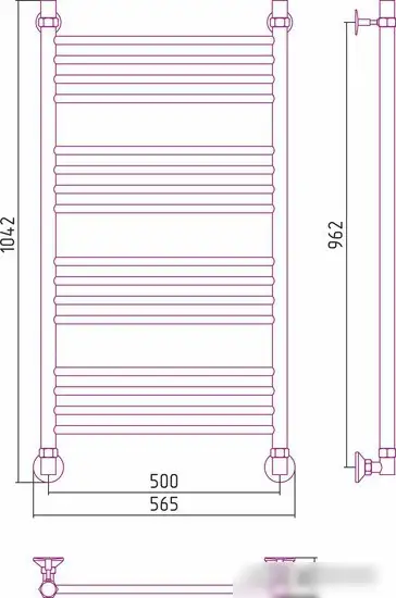 Полотенцесушитель Сунержа Аксиома-10 100x50 00661-1050 - фото товара