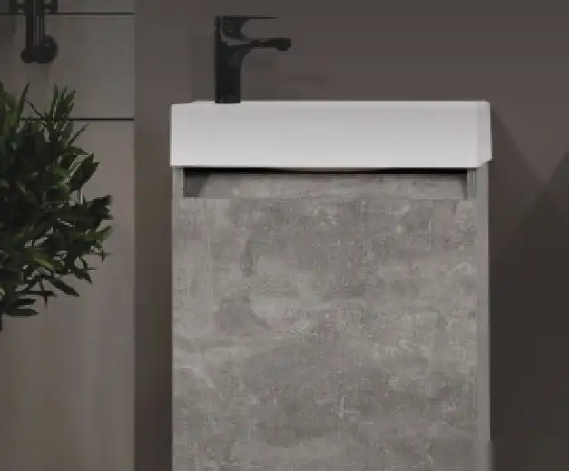 Belux Тумба с умывальником Темпо НП50 (31, бетон чикаго/светло-серый) – фото товара