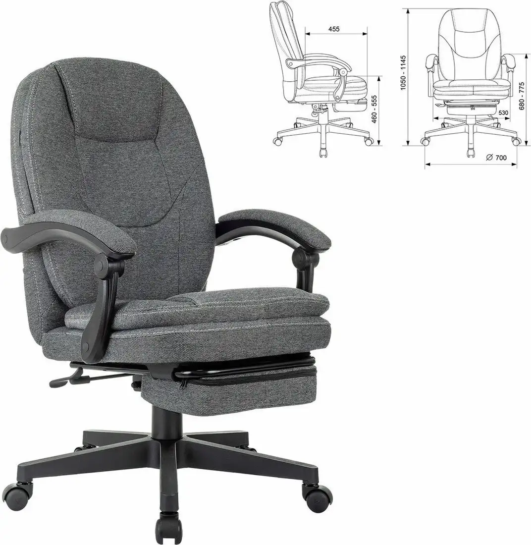 Офисное кресло Бюрократ CH-868MSG-BF (серый/черный) – фото товара