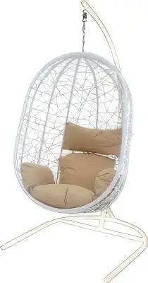 Подвесное кресло Garden Story Кокон XL D52-МТ002 (белый/бежевый)