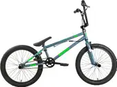 Детский велосипед Stark Madness BMX 2 2025 (темно-серый матовый/зеленый неон/черный)