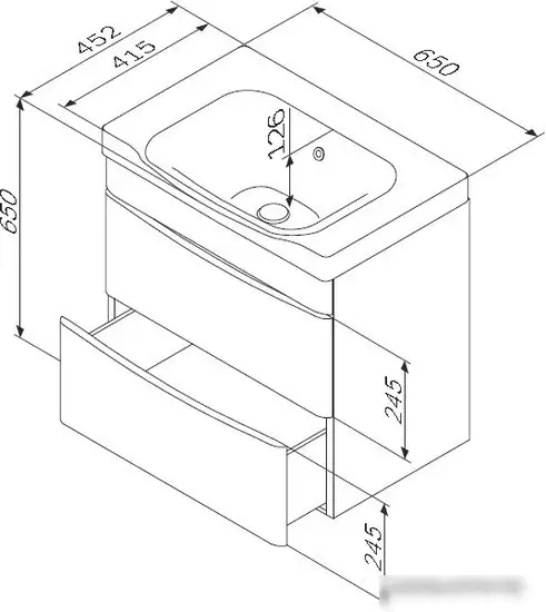 AM.PM Тумба под умывальник Like [M80FHX0652WG] – фото товара
