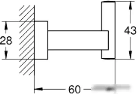 Крючок для ванны Grohe Essentials Cube 40511001 (хром) – фото товара