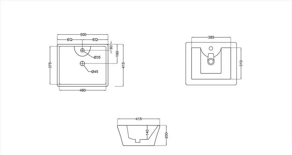 Умывальник Jaquar Fonte FNS-WHT-40931 - фото товара
