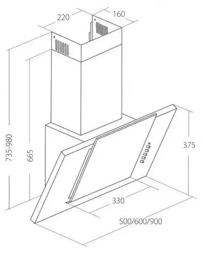 Кухонная вытяжка Akpo Grand eco 60 WK-4 (черный) - фото товара