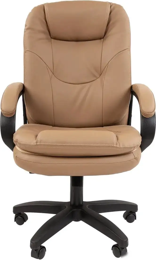 Офисное кресло CHAIRMAN 668LT N (черный пластик/экопремиум бежевый) – фото товара