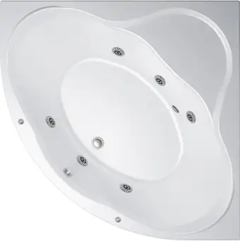 Ванна Triton Грация 140x140 Базовая Flat (с гидромассажем) - изображение в каталоге