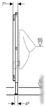 Инсталляция для писсуара Geberit DuoFix 111.686.00.1 - фото товара