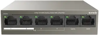 Неуправляемый коммутатор Tenda TEF1106P-4-63W