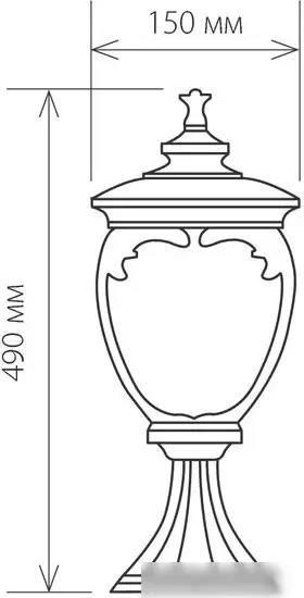 Уличный фонарь Elektrostandard Andromeda S GLYF-8024S (черное золото) – фото товара
