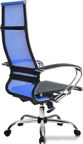 Кресло Metta SK-1-BK Комплект 7, Ch ов/сеч (резиновые ролики, васильковый) – фото товара