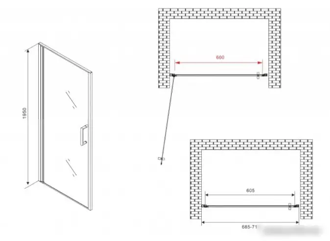 Душевая дверь Abber Sonnenstrand AG04070 - фото товара