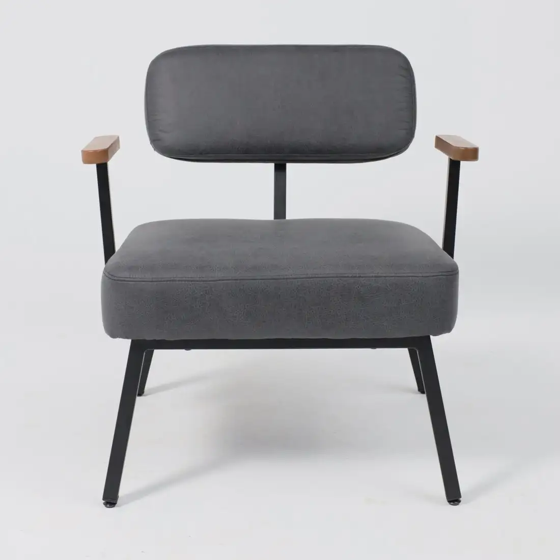 Интерьерное кресло AksHome Booker (экокожа винтажный черный WATUSI 16/черный)