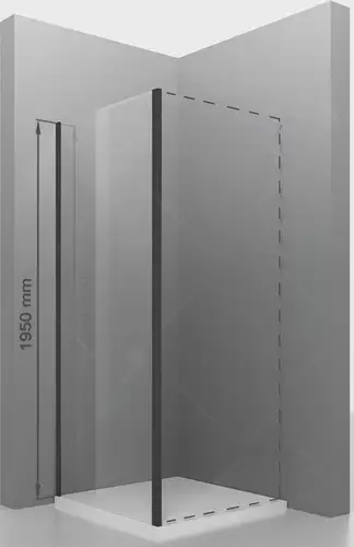 Душевая стенка RGW Z-050-2B 90 (черный/прозрачное стекло)