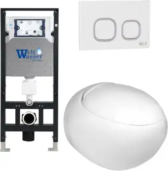 Унитаз подвесной WeltWasser Amberg 506 + Jeckenbach 004 GL-WT + Amberg RD-WT - изображение в каталоге