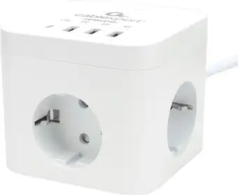 Сетевой фильтр Cablexpert CUBE-3-CU3-W-1.5 – изображение в каталоге
