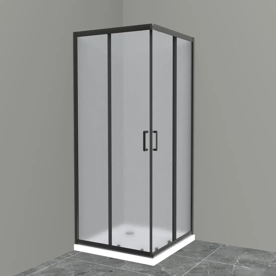 Душевой уголок BelBagno UNO-195-A-2-90-P-NERO - фото товара