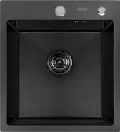 Кухонная мойка ARFEKA ECO AR 450*500 BLACK PVD NANO DECOR MILLET GRAINS - изображение в каталоге