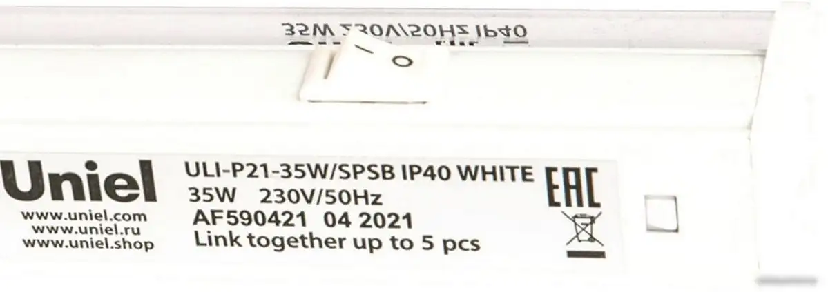 Линейный светильник Uniel ULI-P21-35W/SPSB IP40 WHITE Спектр для рассады и цветения UL-00002993 – фото товара