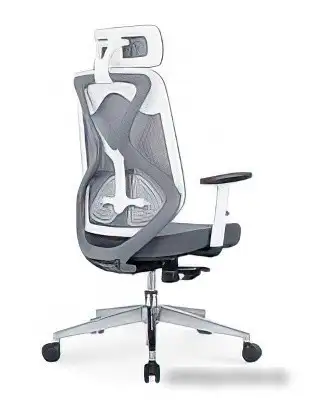 Кресло Norden Имидж Grey YS-0817H(D+T)W (белый пластик/серая сетка) – фото товара