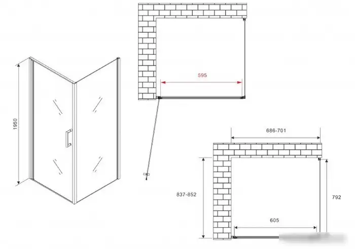 Душевой уголок Abber AG04070M-S85M - подробное фото Душевой уголок Abber AG04070M-S85M - фото товара