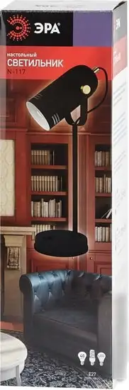 Настольная лампа ЭРА N-117-Е27-40W-BK – фото товара