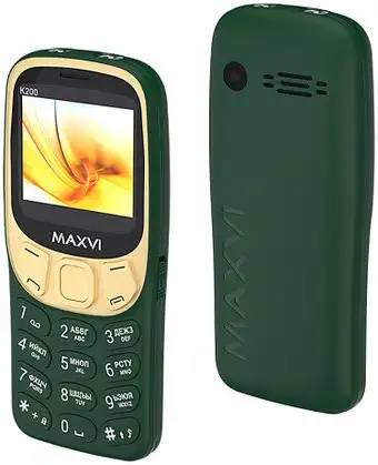 Телефон Maxvi K200 (темно-зеленый) – изображение в каталоге