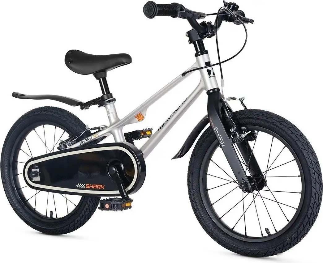Детский велосипед Maxiscoo Shark Sport 16 2025 MSC-SH1642 (серый жемчуг) – фото товара